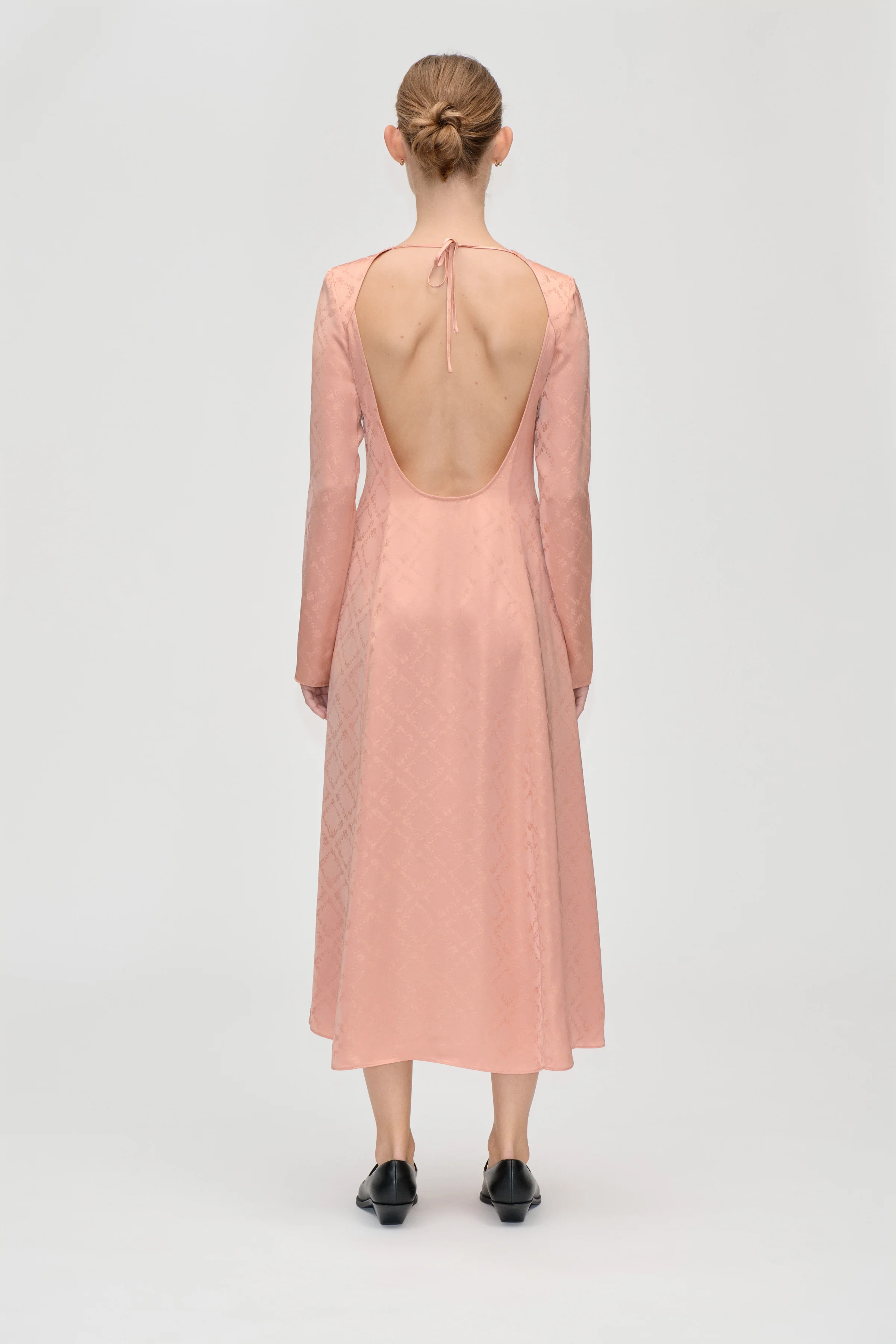 Open Back Midi Dress - Sakura Check - Image 2
