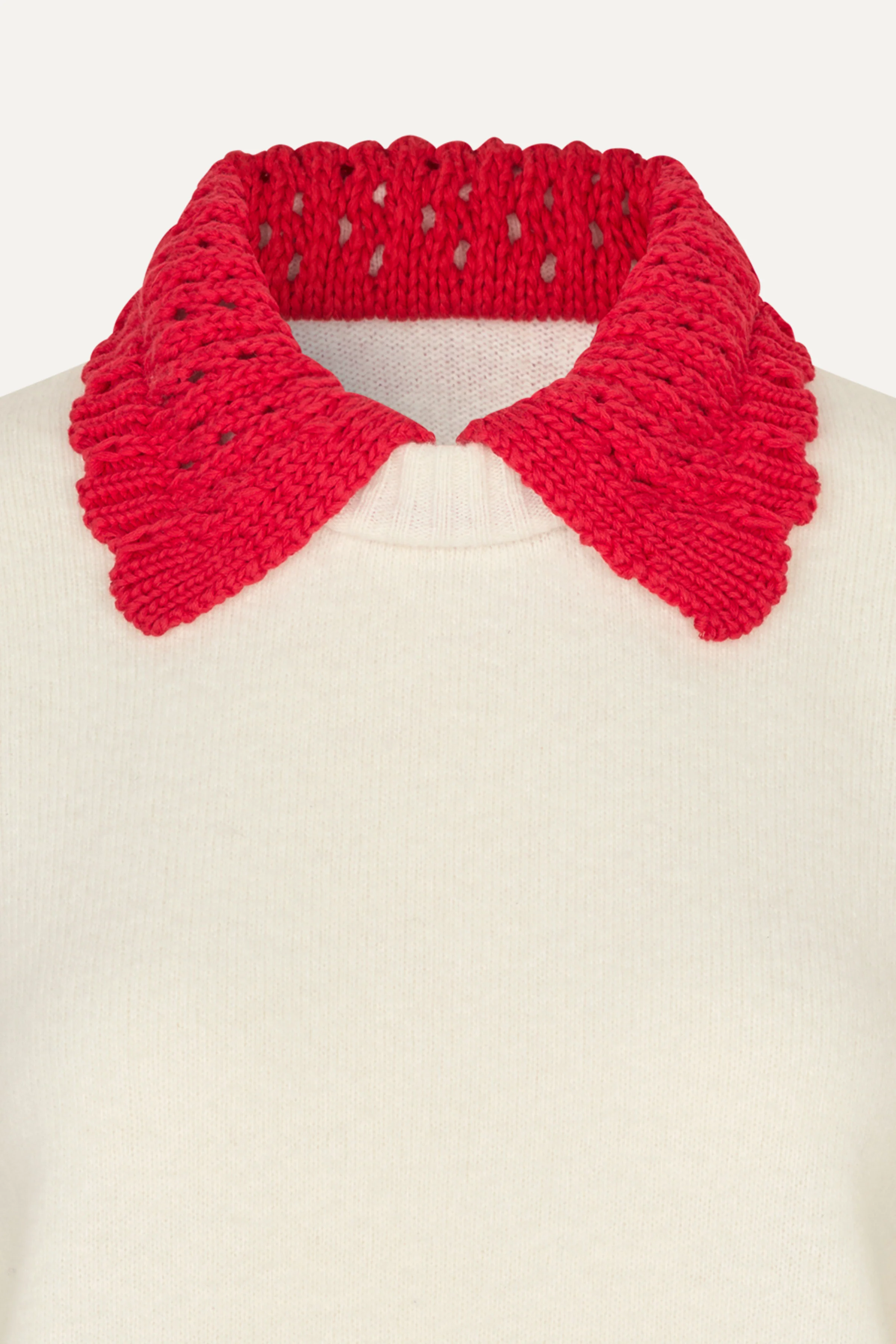 Polo Knit - Cream / Red - Image 3