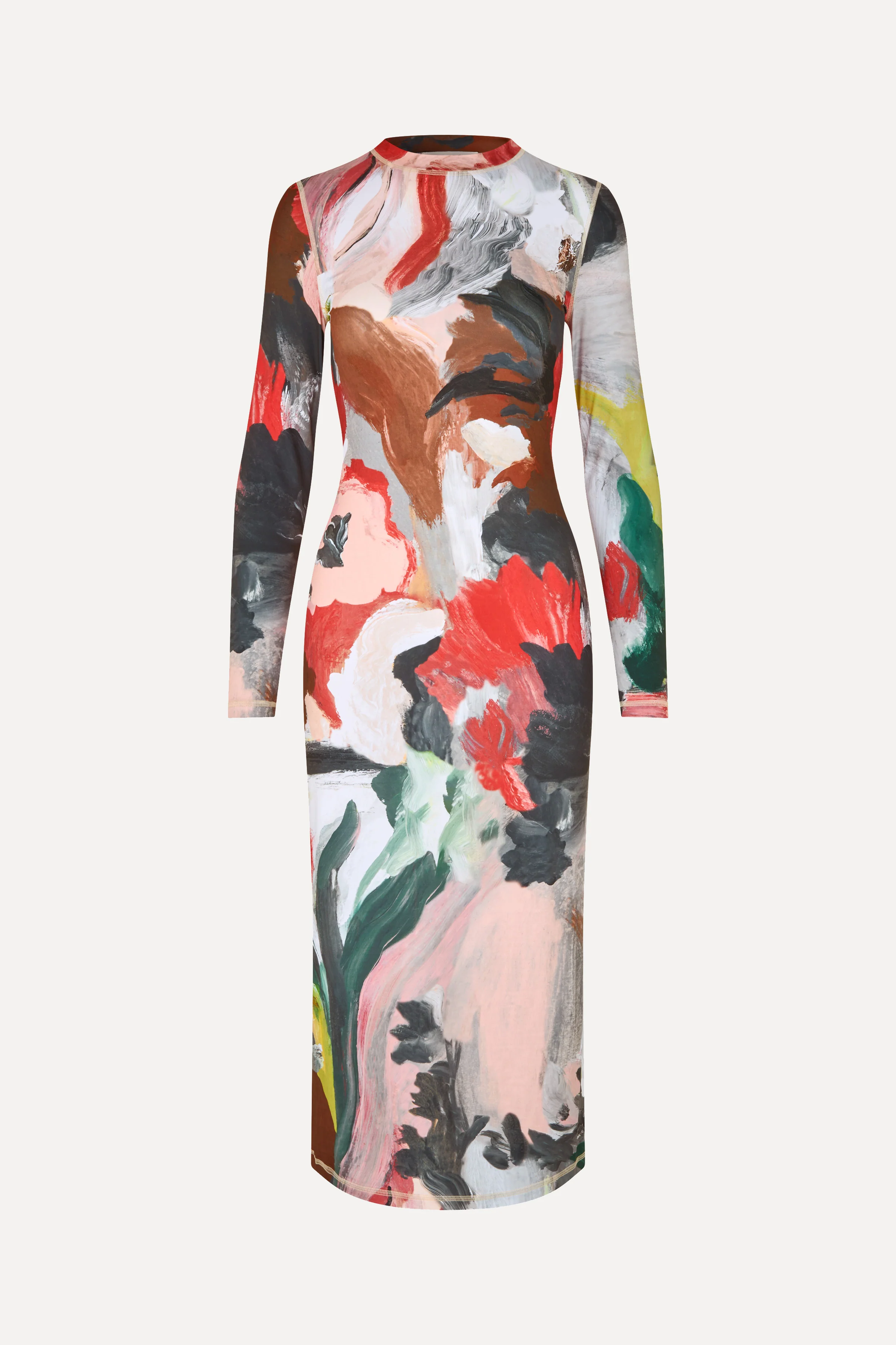 Pullover Long Sleeve Midi Dress - My Garden - Image 3
