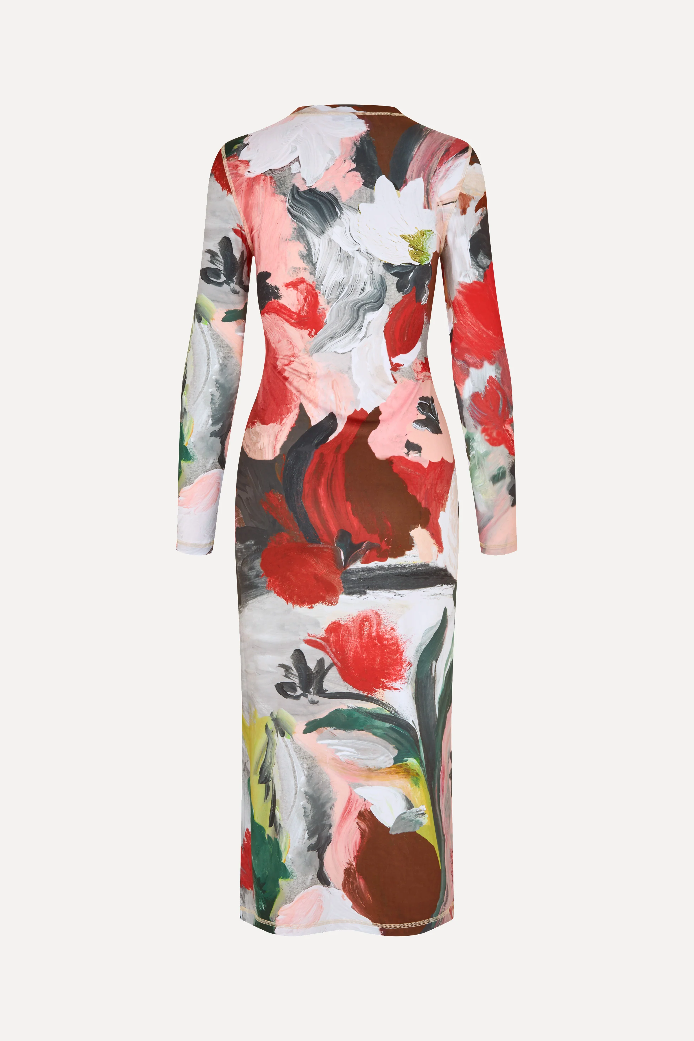 Pullover Long Sleeve Midi Dress - My Garden - Image 4