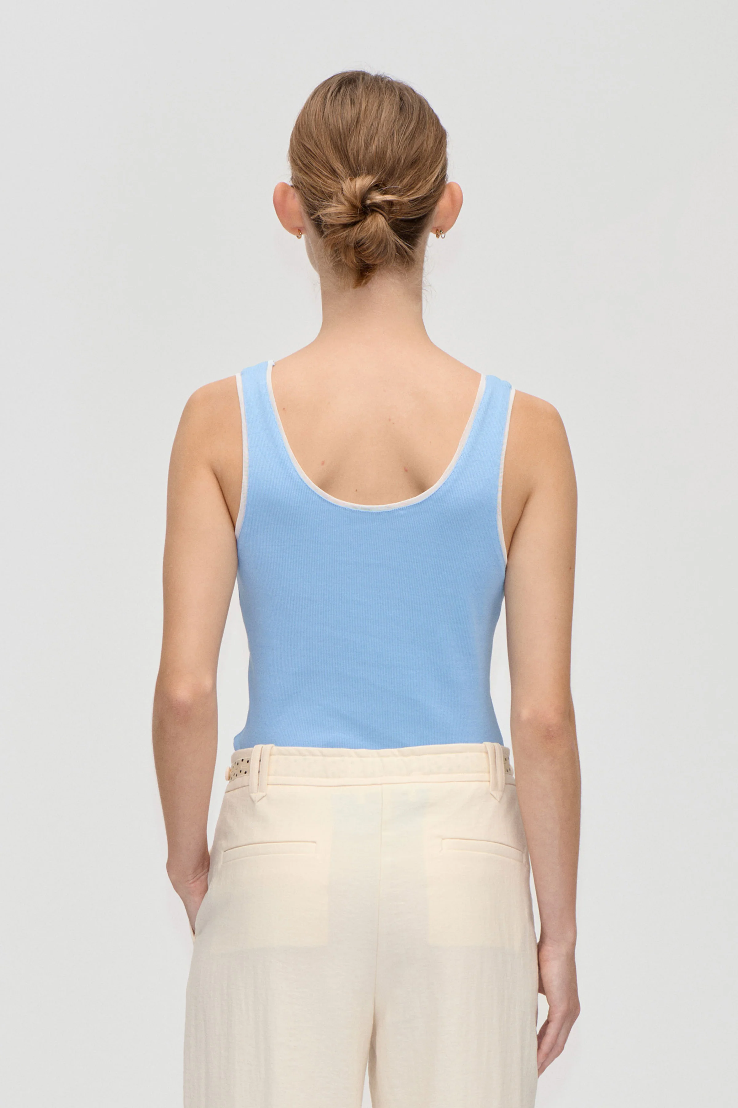 Rib Tank Top - Bel Air Blue - Image 2