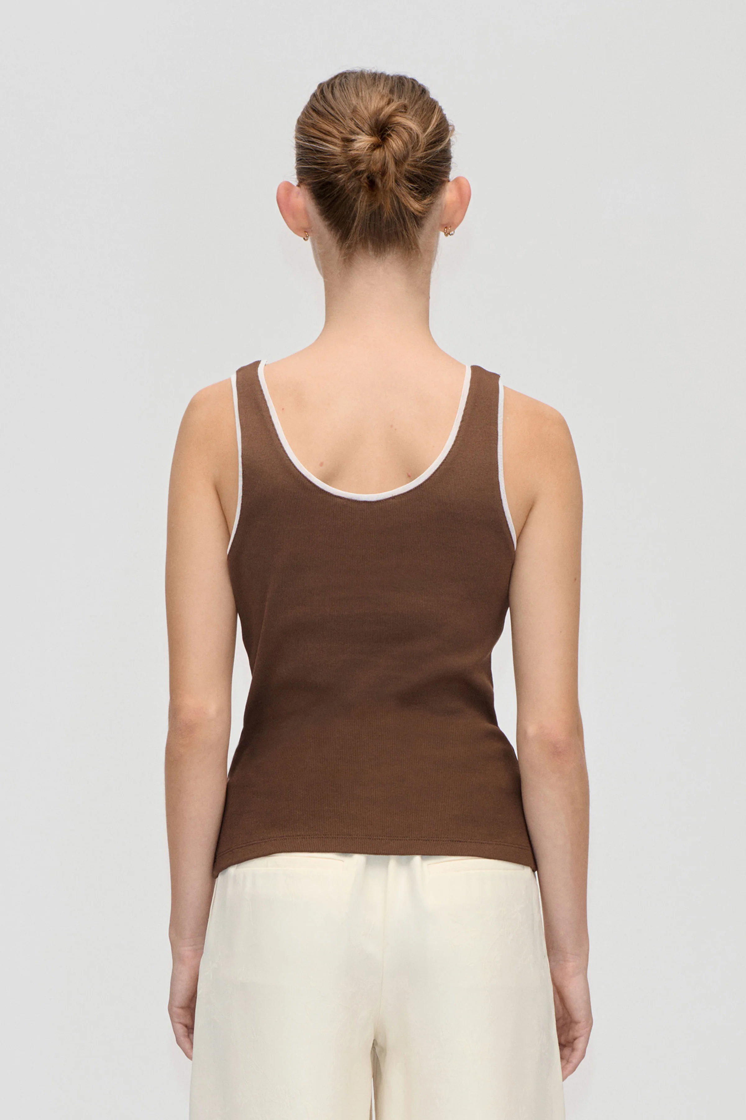 Rib Tank Top - Chicory Coffee - Image 2