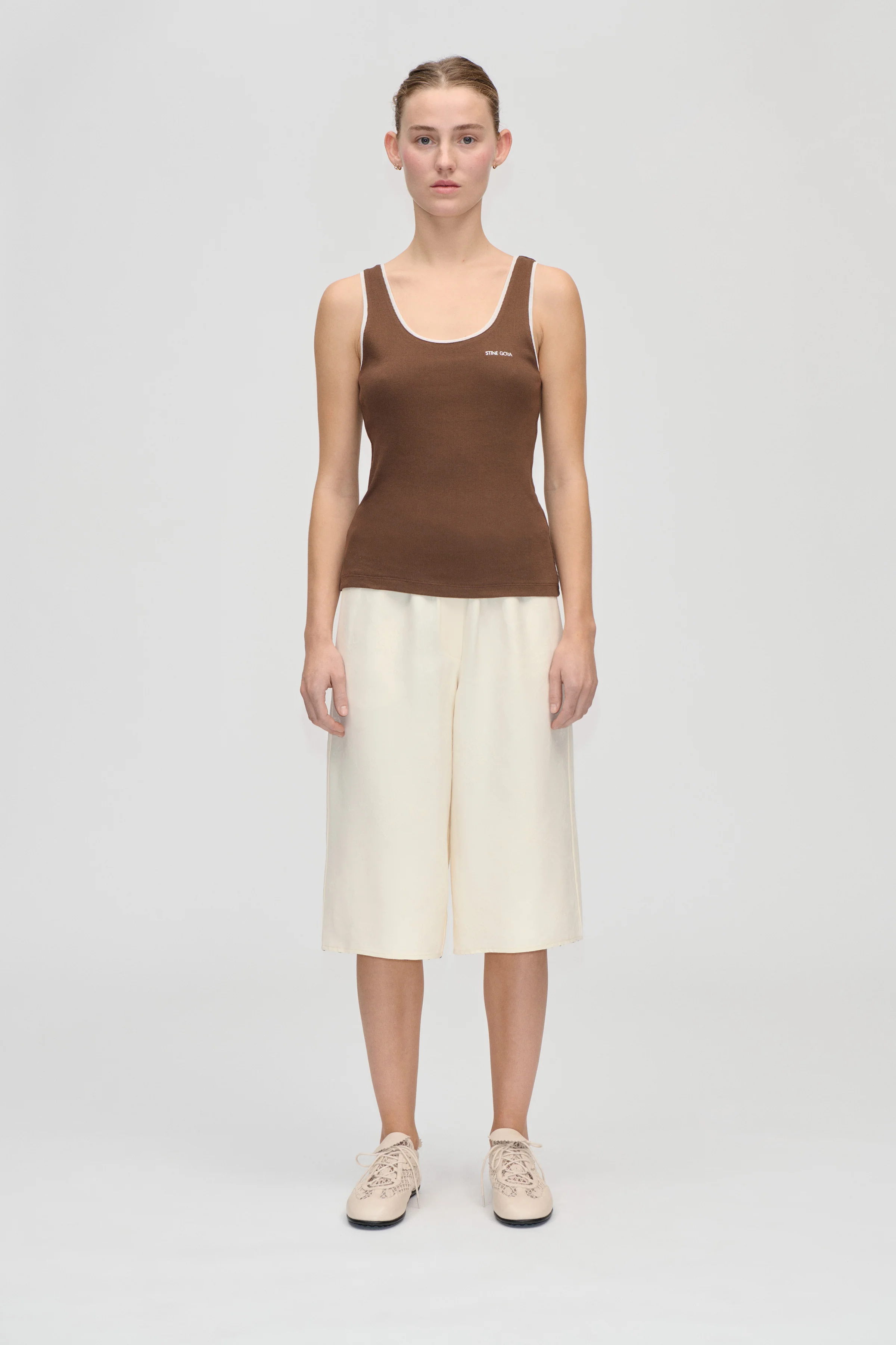 Rib Tank Top - Chicory Coffee - Image 3