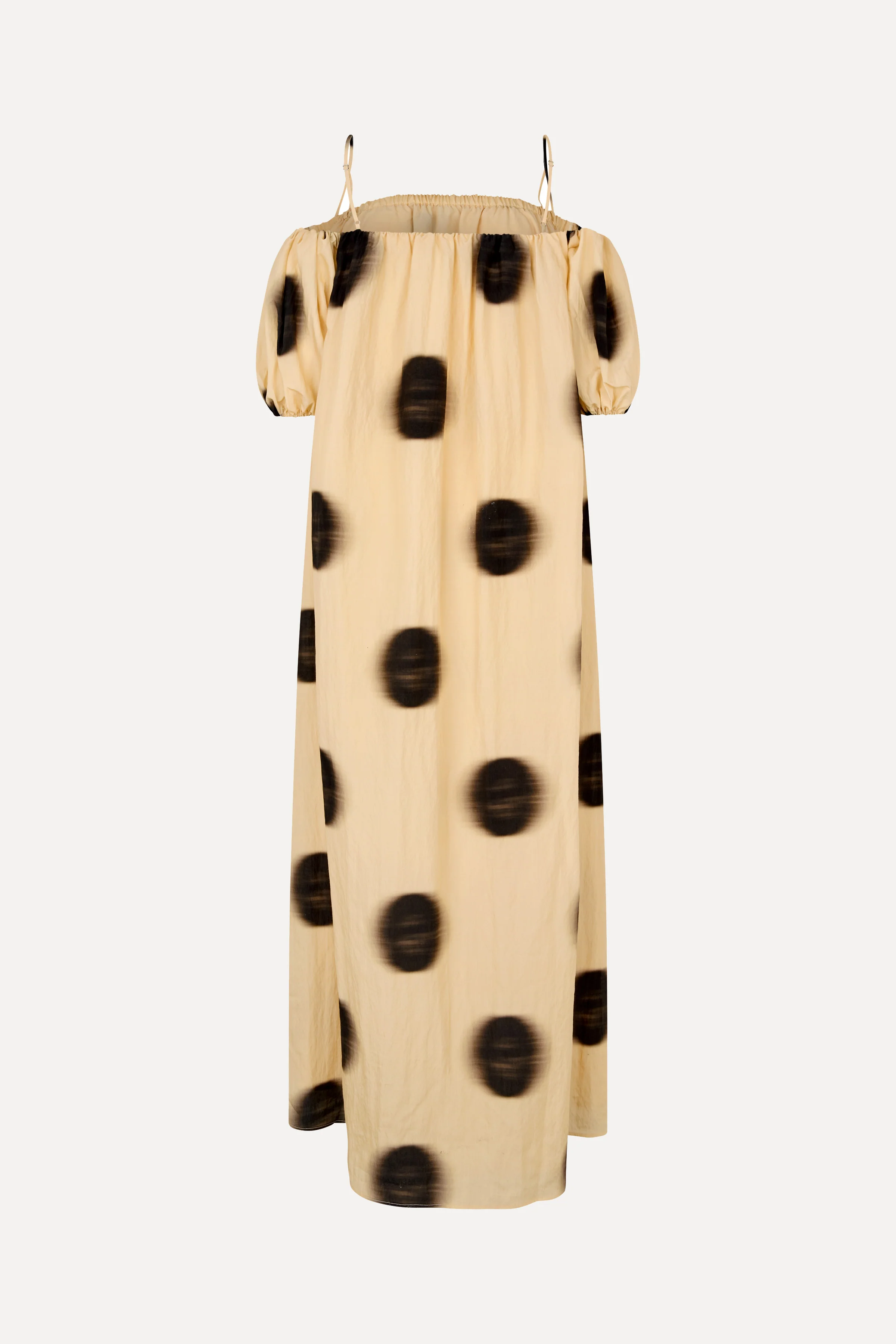 Romantic Volume Strap Dress - Dots in Motion - Image 3