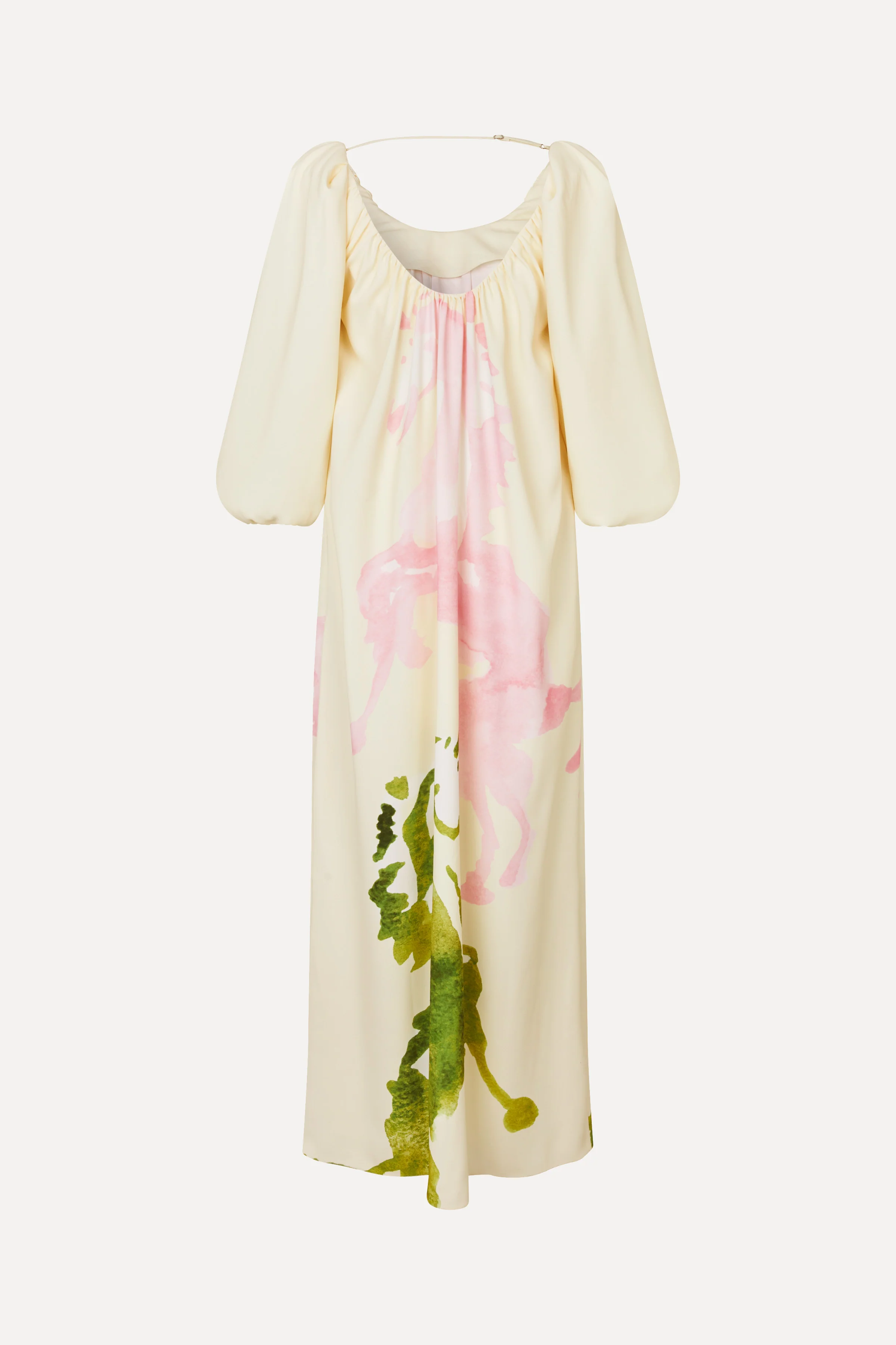 Romantic Voluminous Sleeve Dress - Horses - Image 4