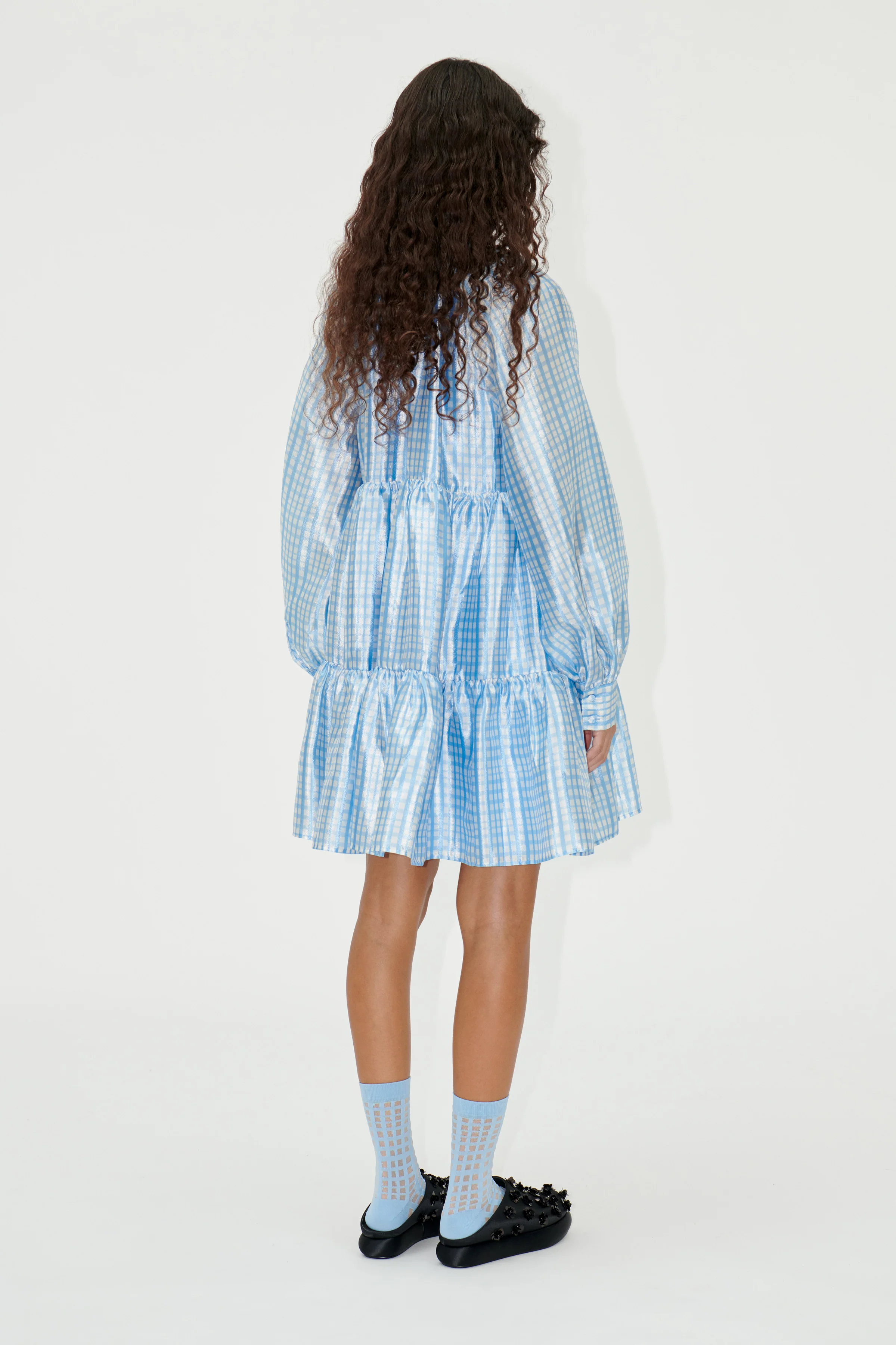 SGJasmine Dress - Blue Check - Image 4