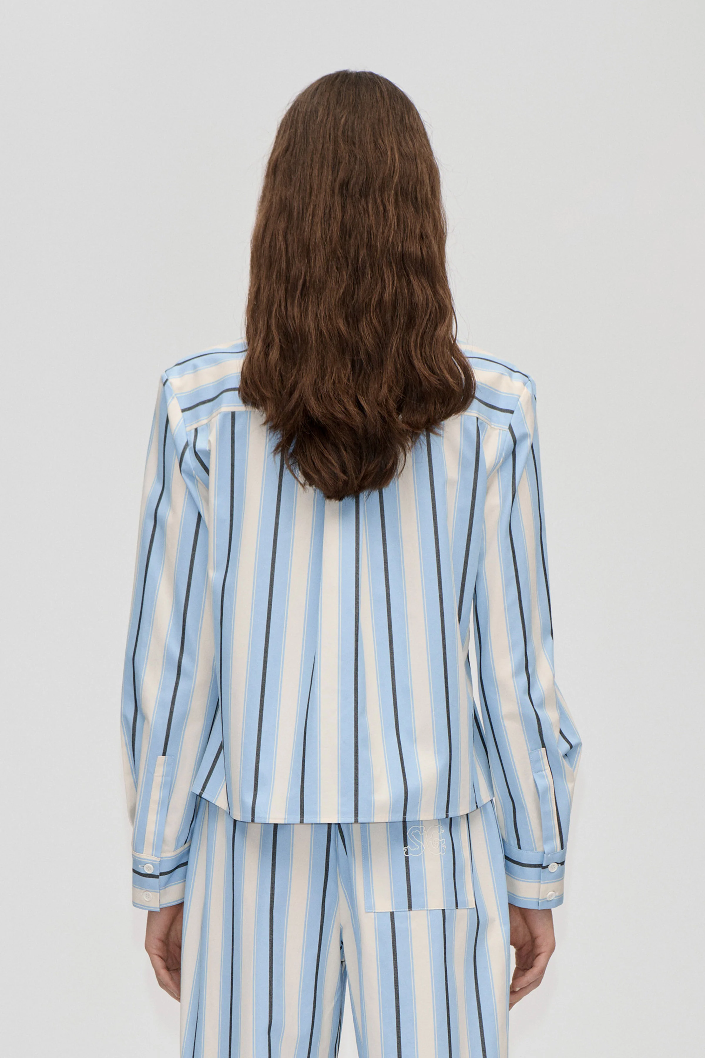 Sharp Hem Boxy Shirt - Lightwave Stripes - Image 2