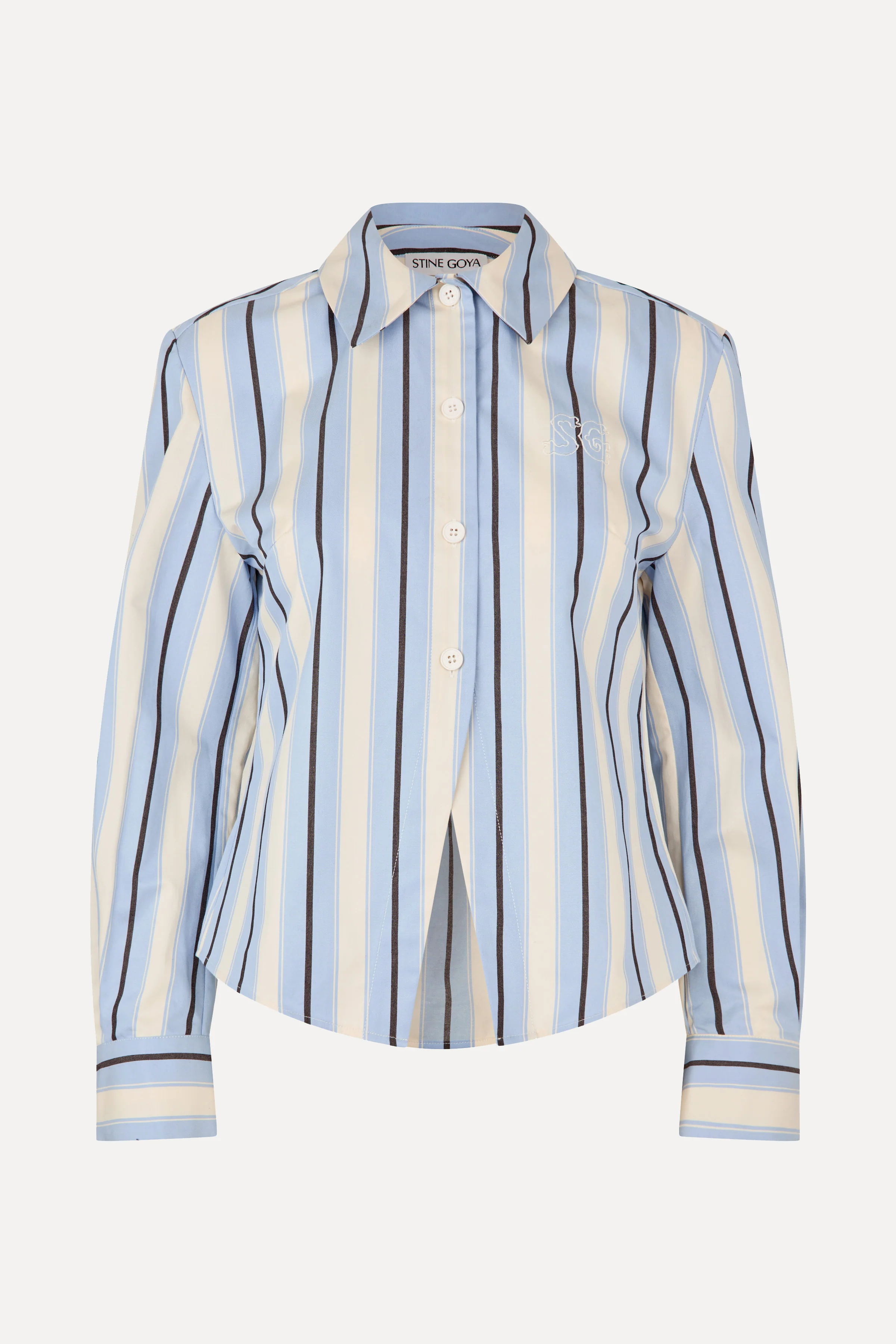 Sharp Hem Boxy Shirt - Lightwave Stripes - Image 4