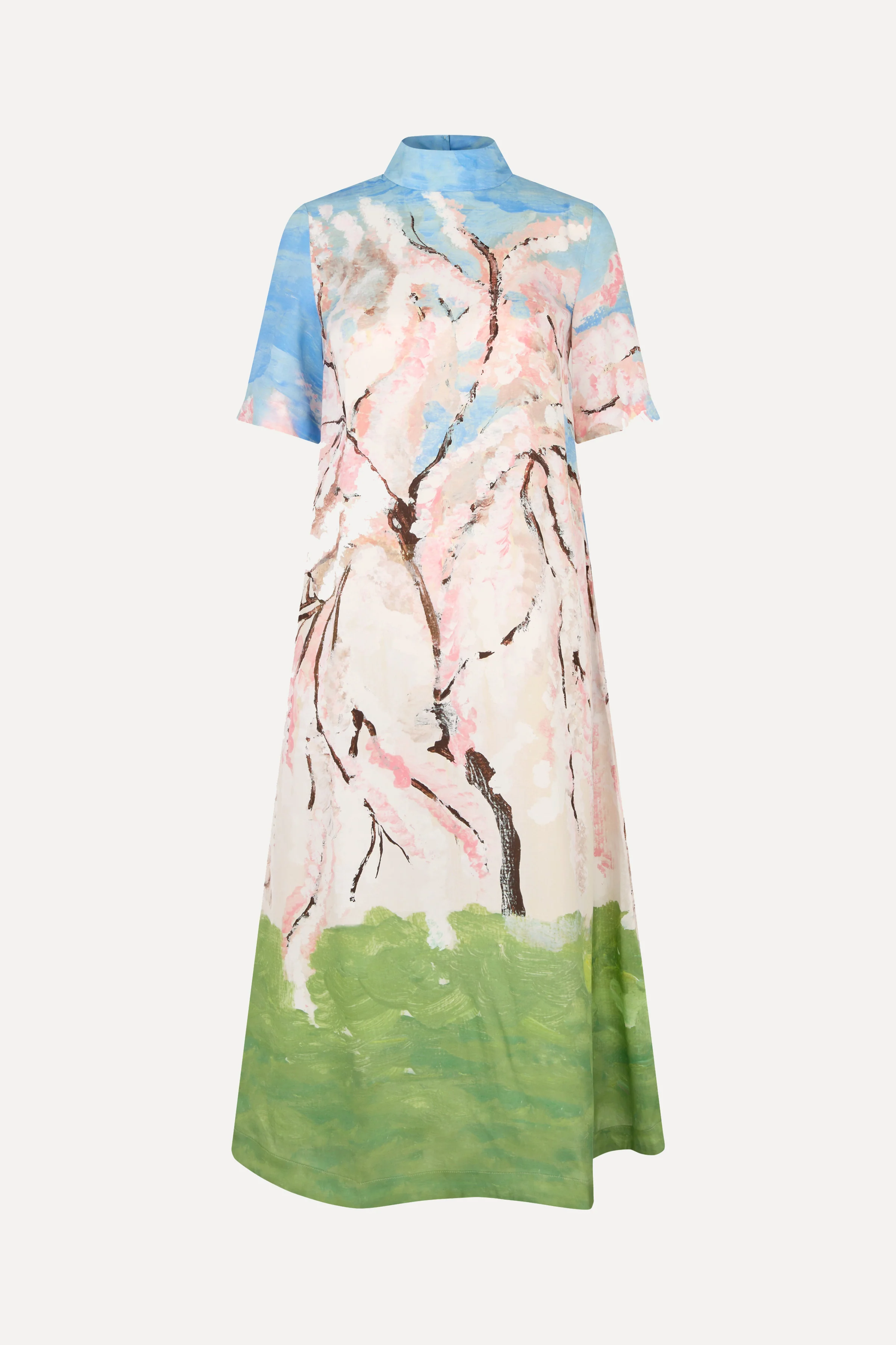 Short Sleeve Midi Dress - Cherry Blossom - Image 3
