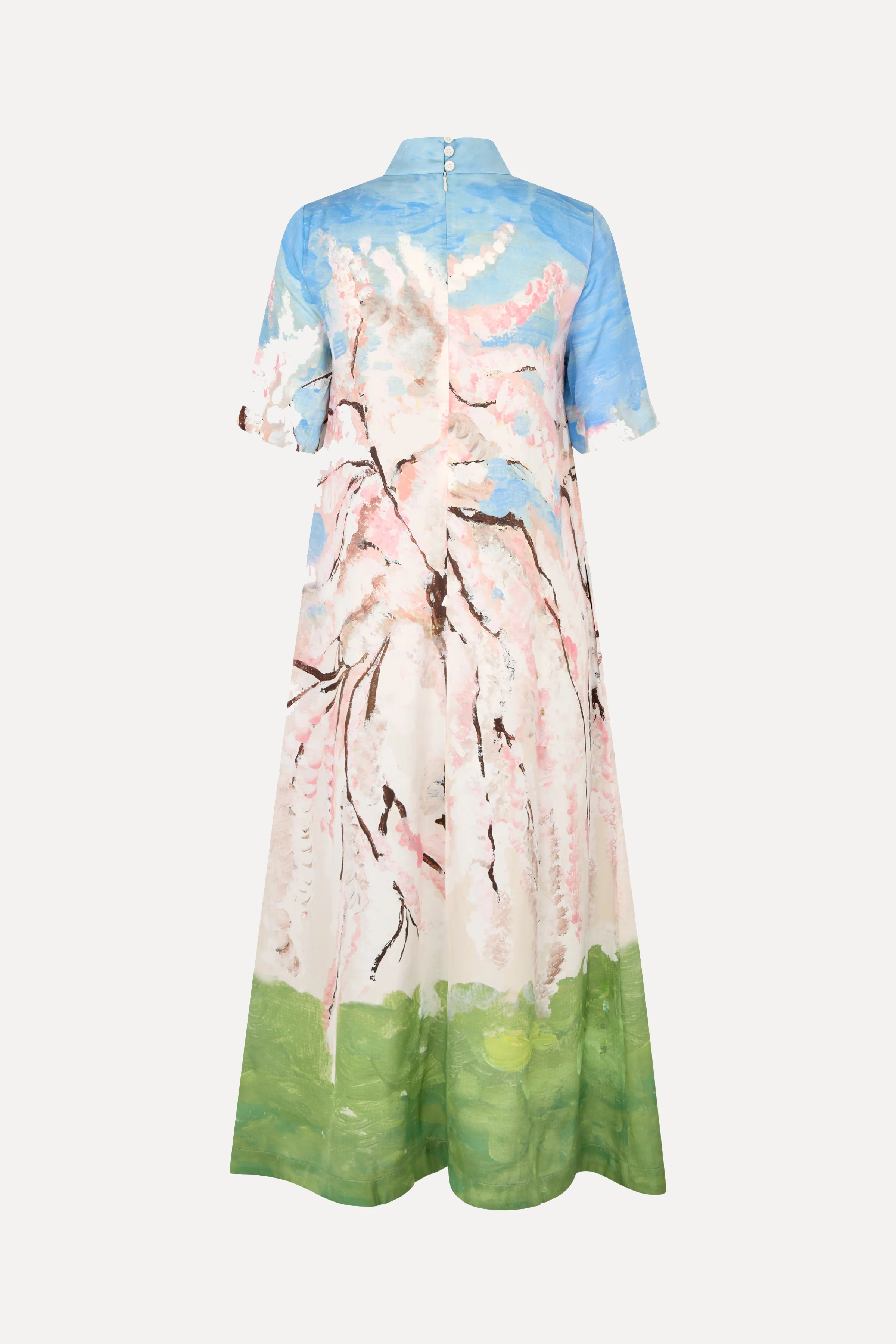 Short Sleeve Midi Dress - Cherry Blossom - Image 4