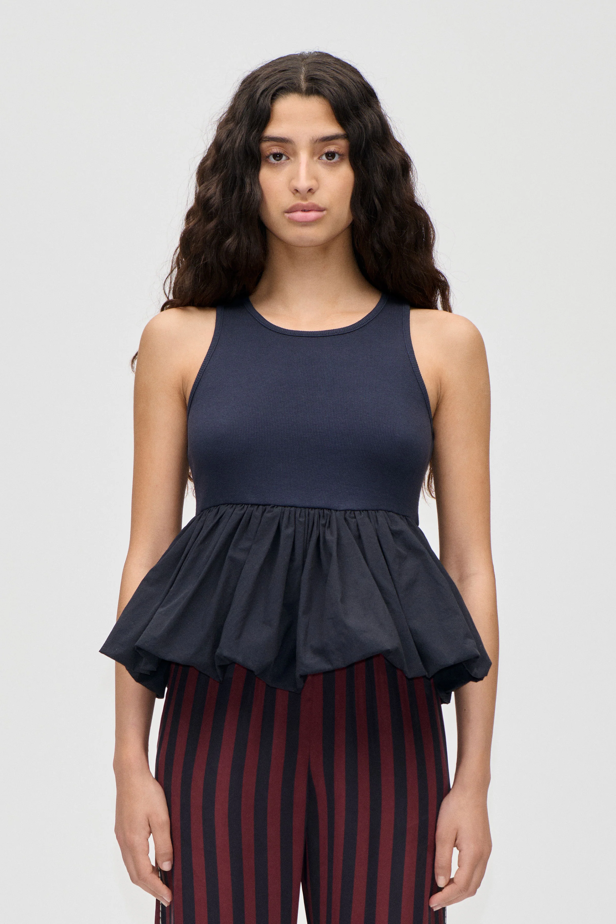 Sleeveless Balloon Top - Deep Well