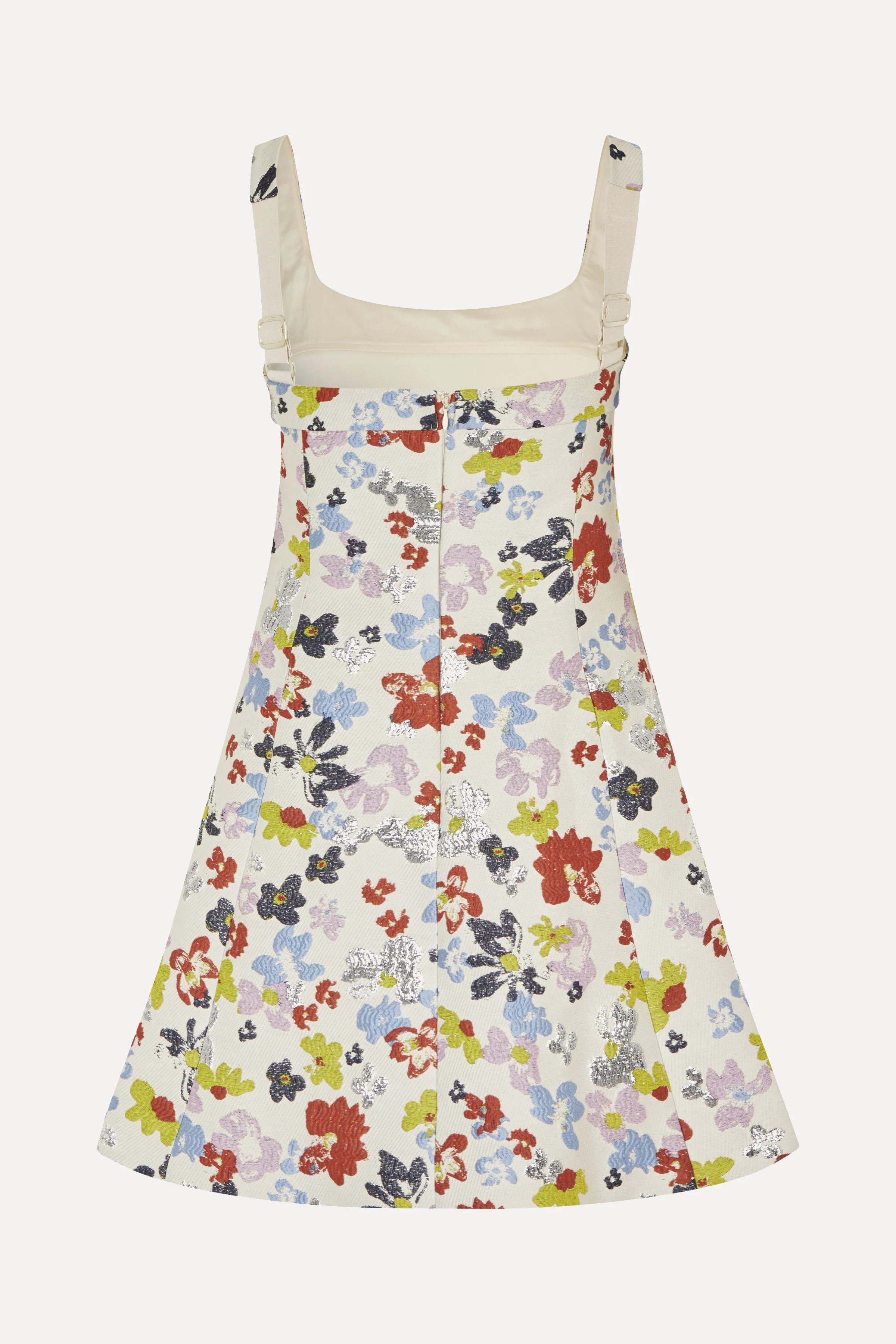 Sleeveless Fitted Waist Dress - Skyfall Flowers - Image 2