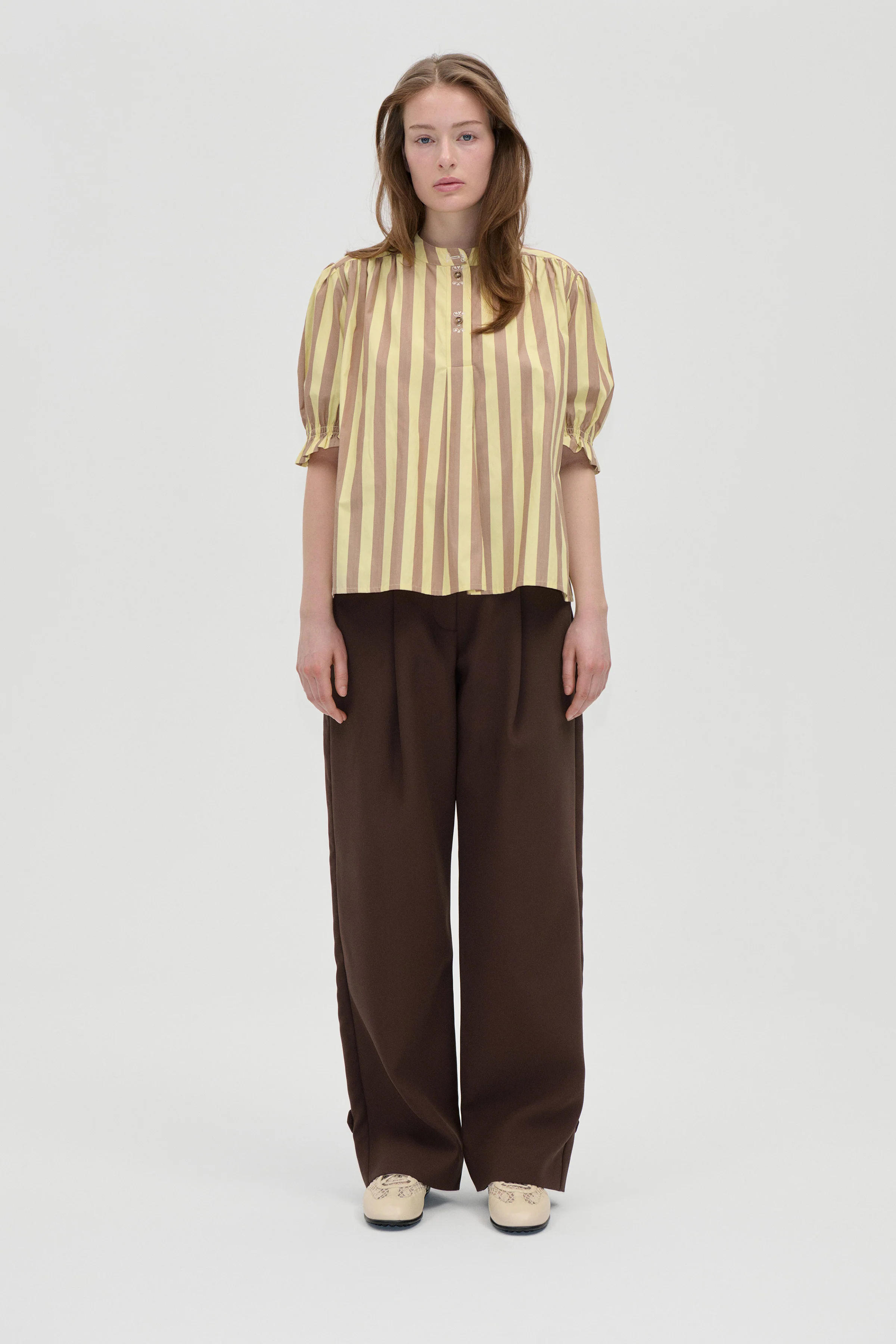 Smocked Gathered Top - Equestrian Sun