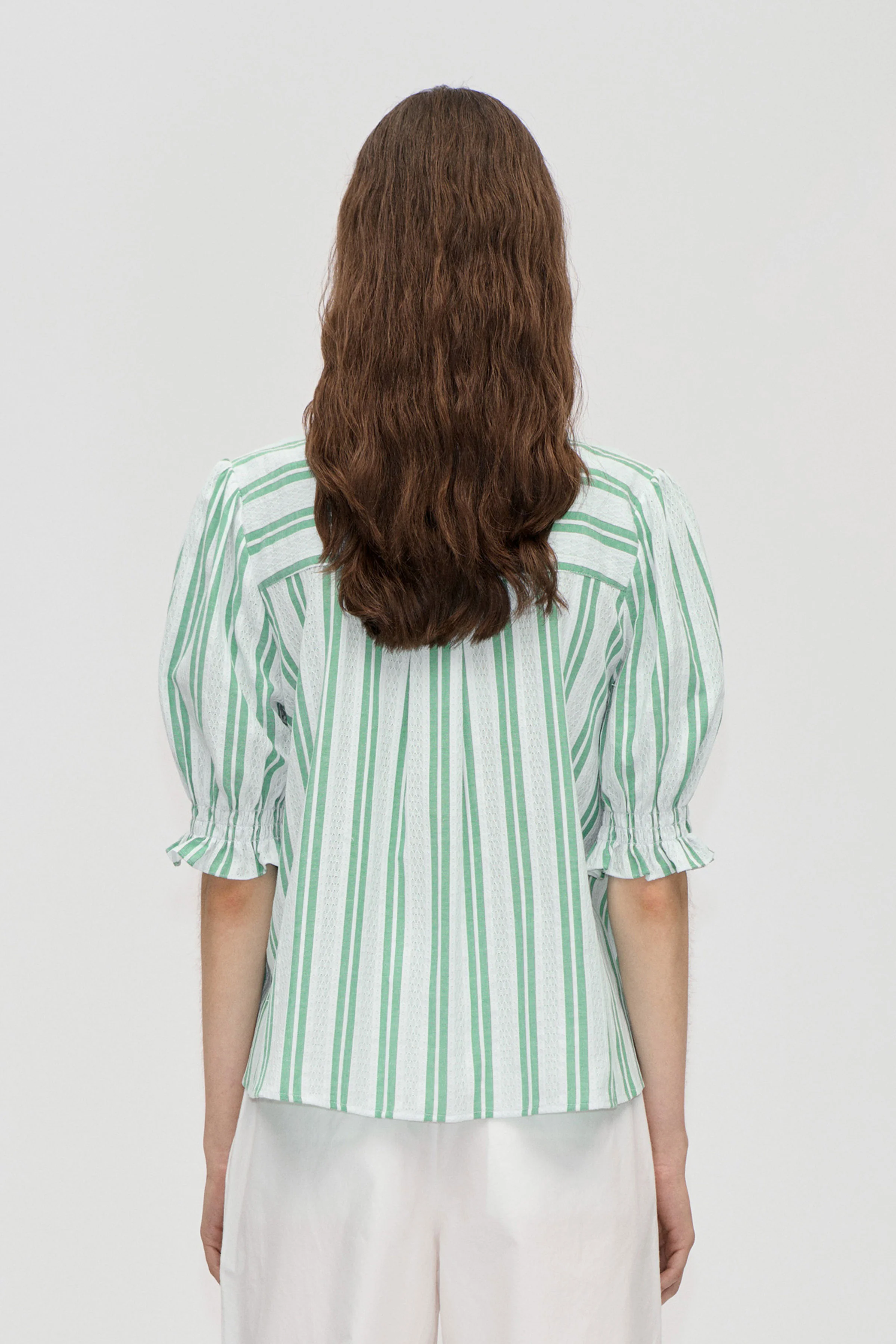 Smocked Gathered Top - Smocked Stripes - Image 2