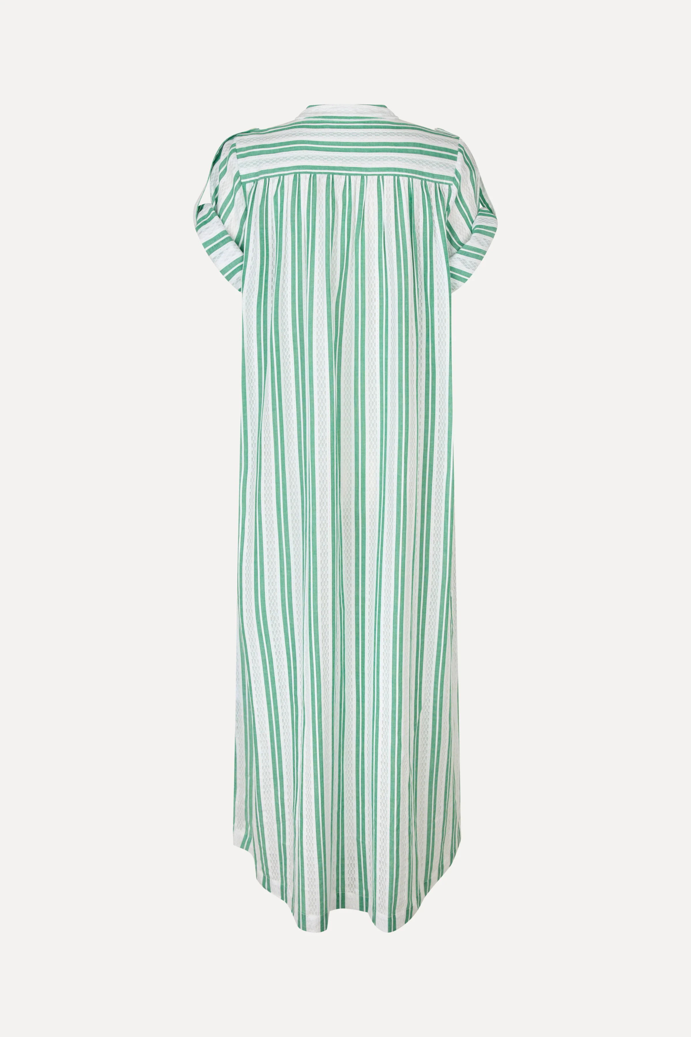 Smocked Tunic Long Dress - Smocked Stripes - Image 5