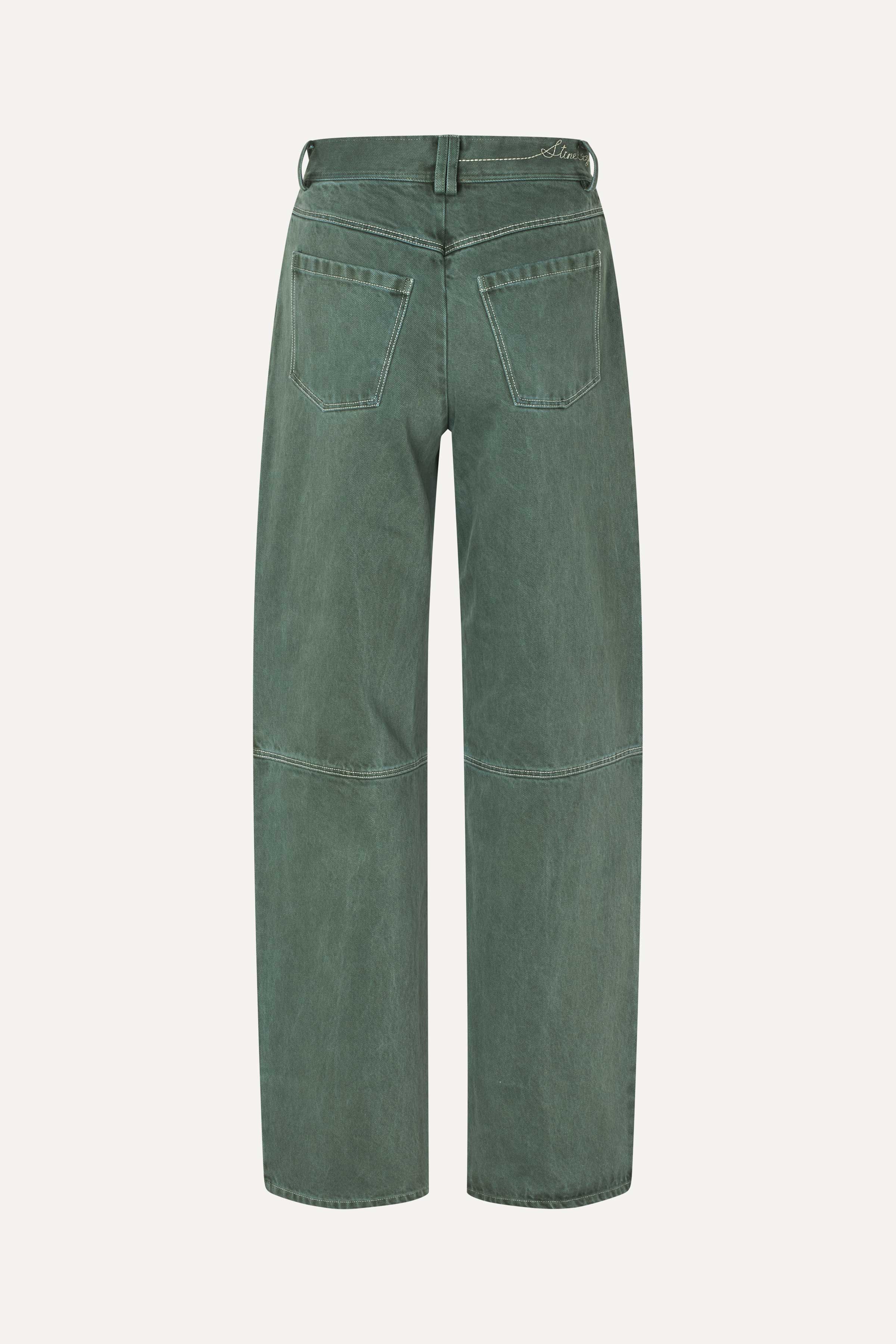 Structured Long Pants - Dark Green - Image 2