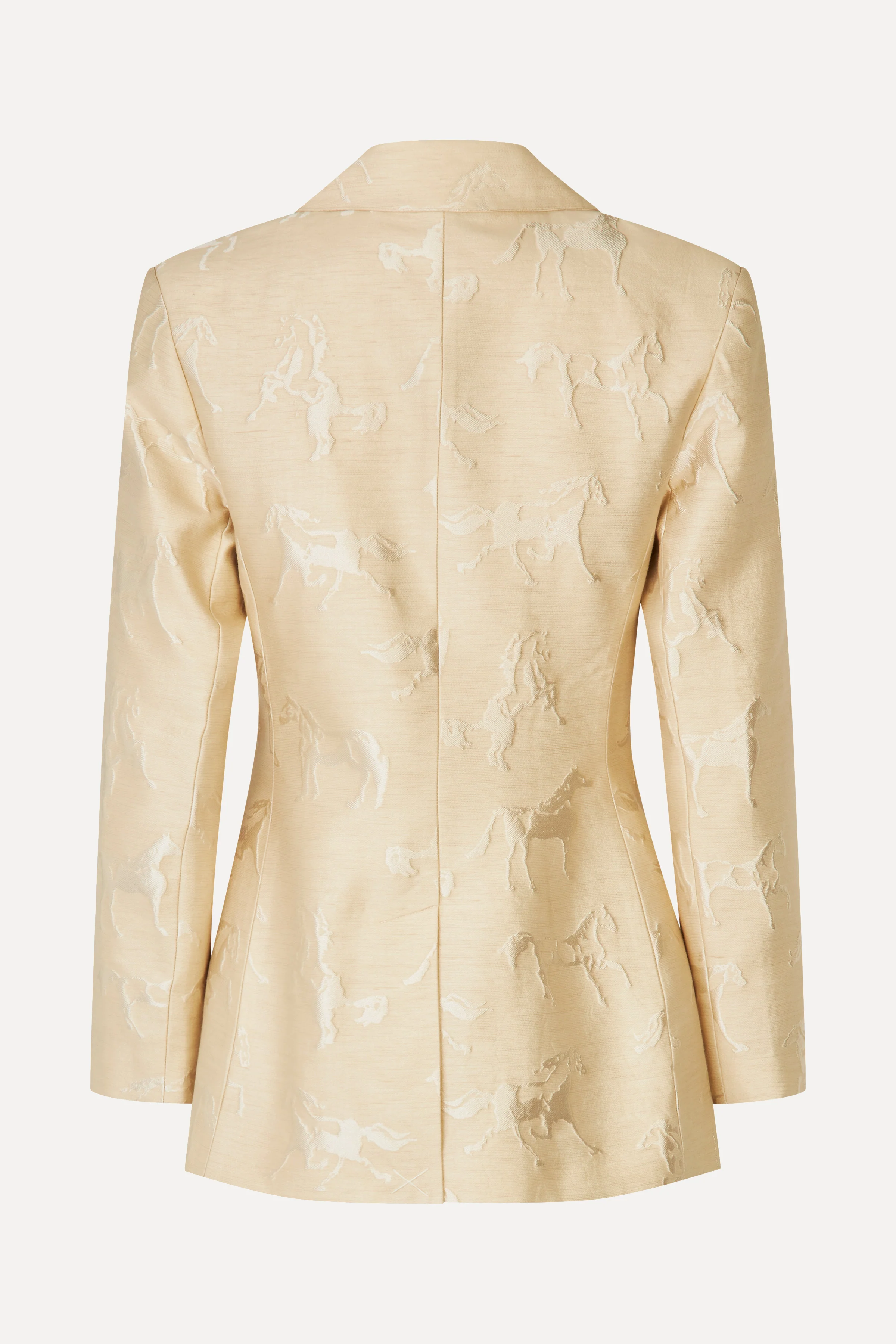 Structured Single-Breasted Jacket - Porcelain Cream - Image 4