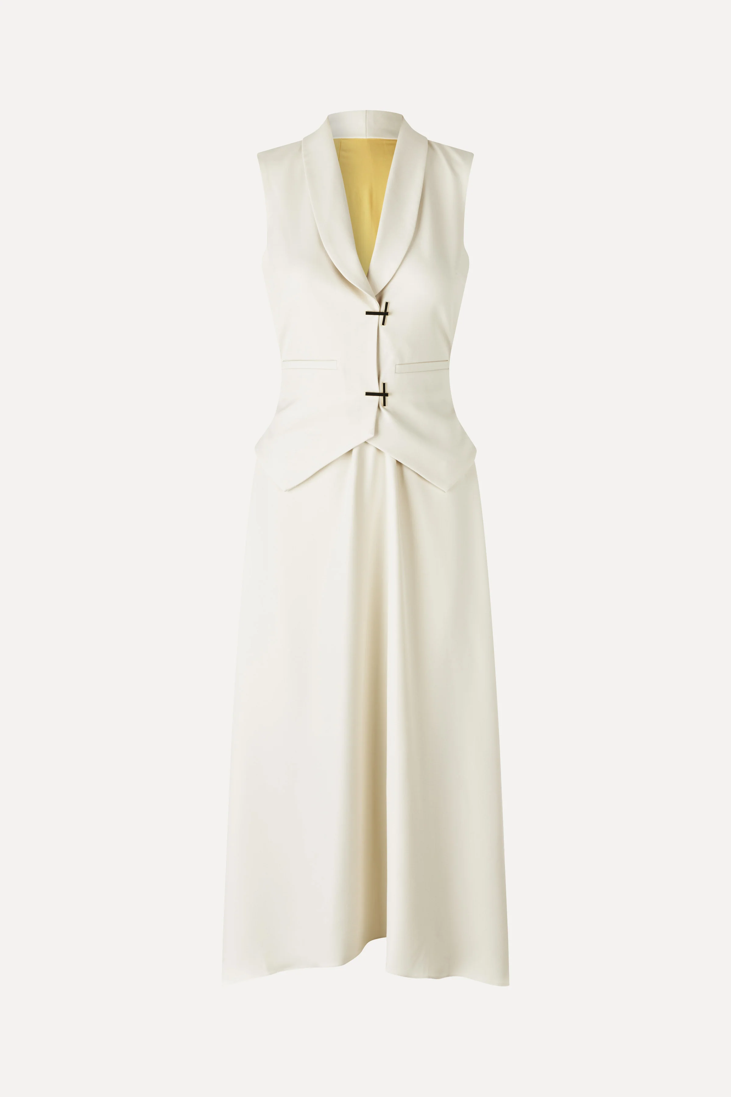 Tailored Handkerchief Dress - Ivory / Cornsilk