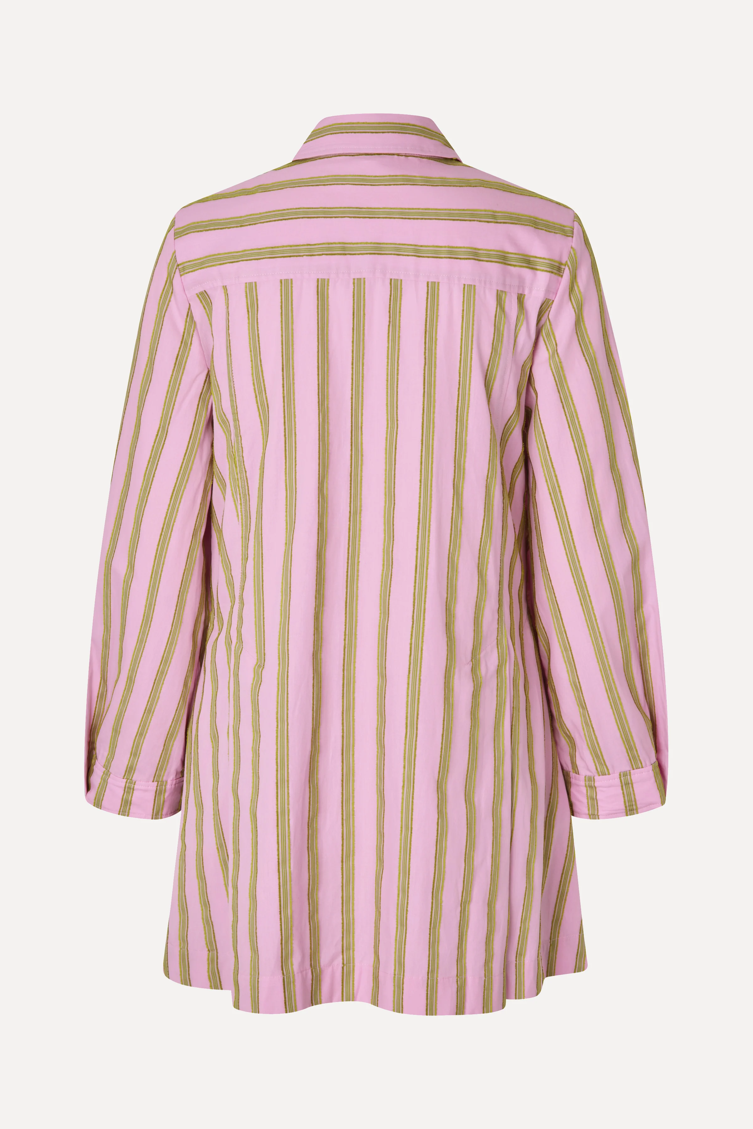 Tuck Sleeve Tunic Dress - Wallpaper Stripes - Image 2