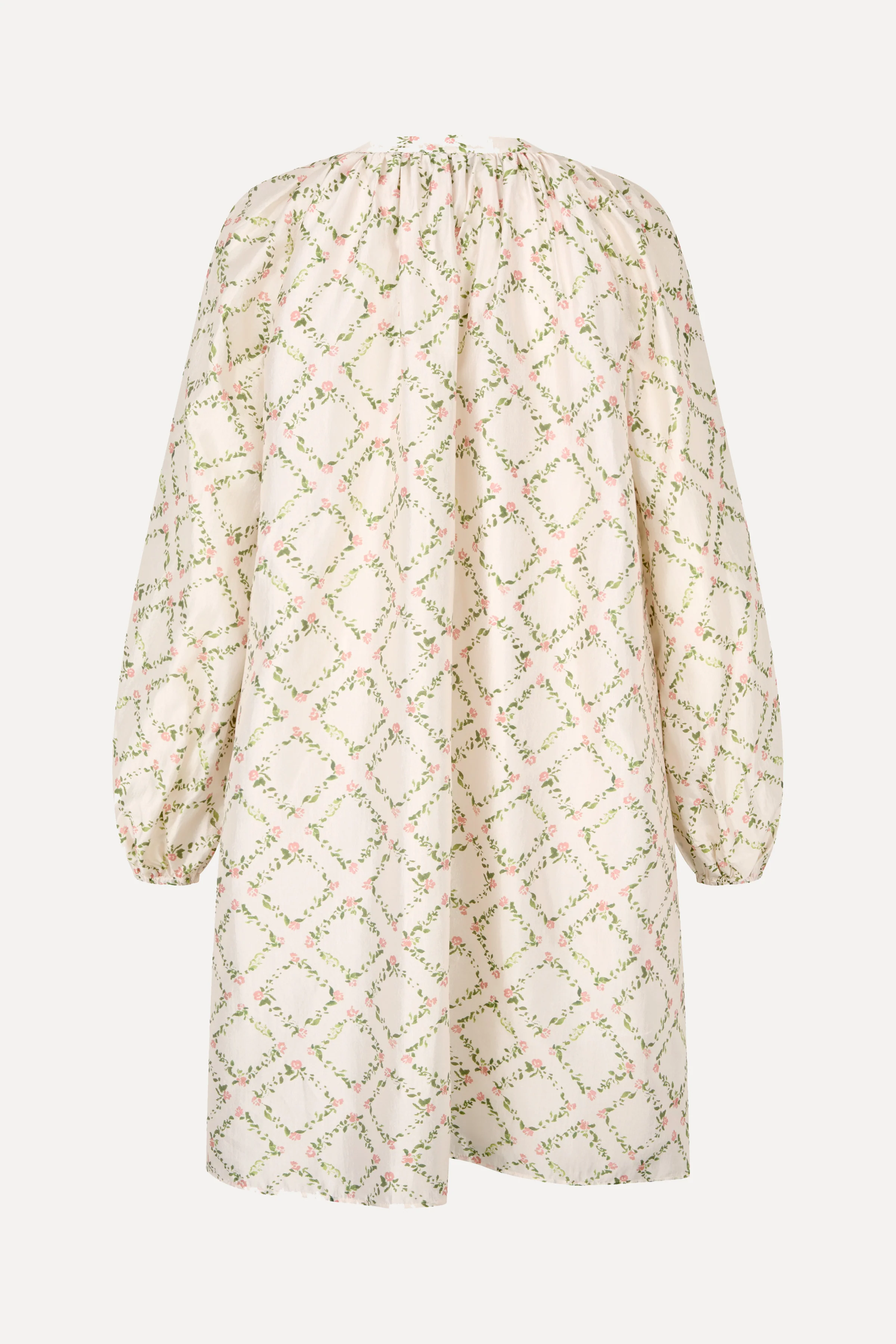 Voluminous Bow Dress - Sakura Check Pink - Image 4