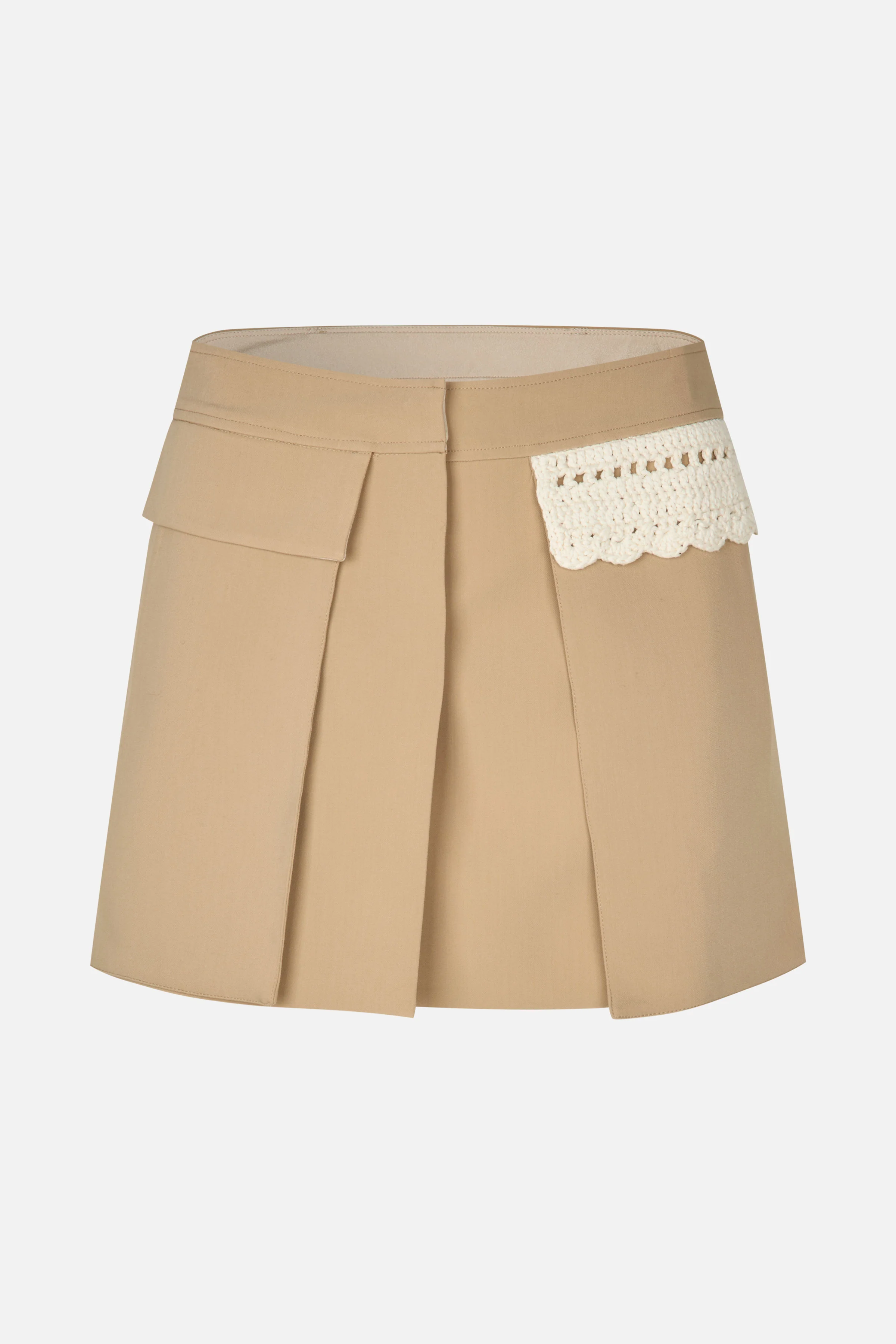 Waistbelt Mini Skirt - Ecru - Image 3