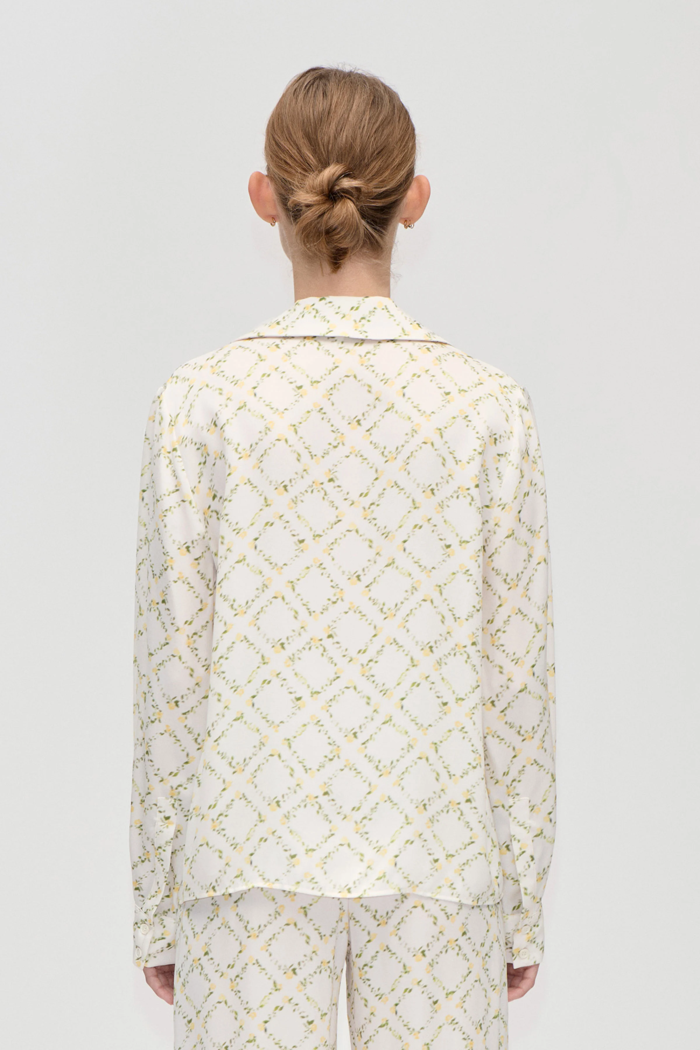 Wide Point Collar Shirt - Sakura Check Yellow - Image 2