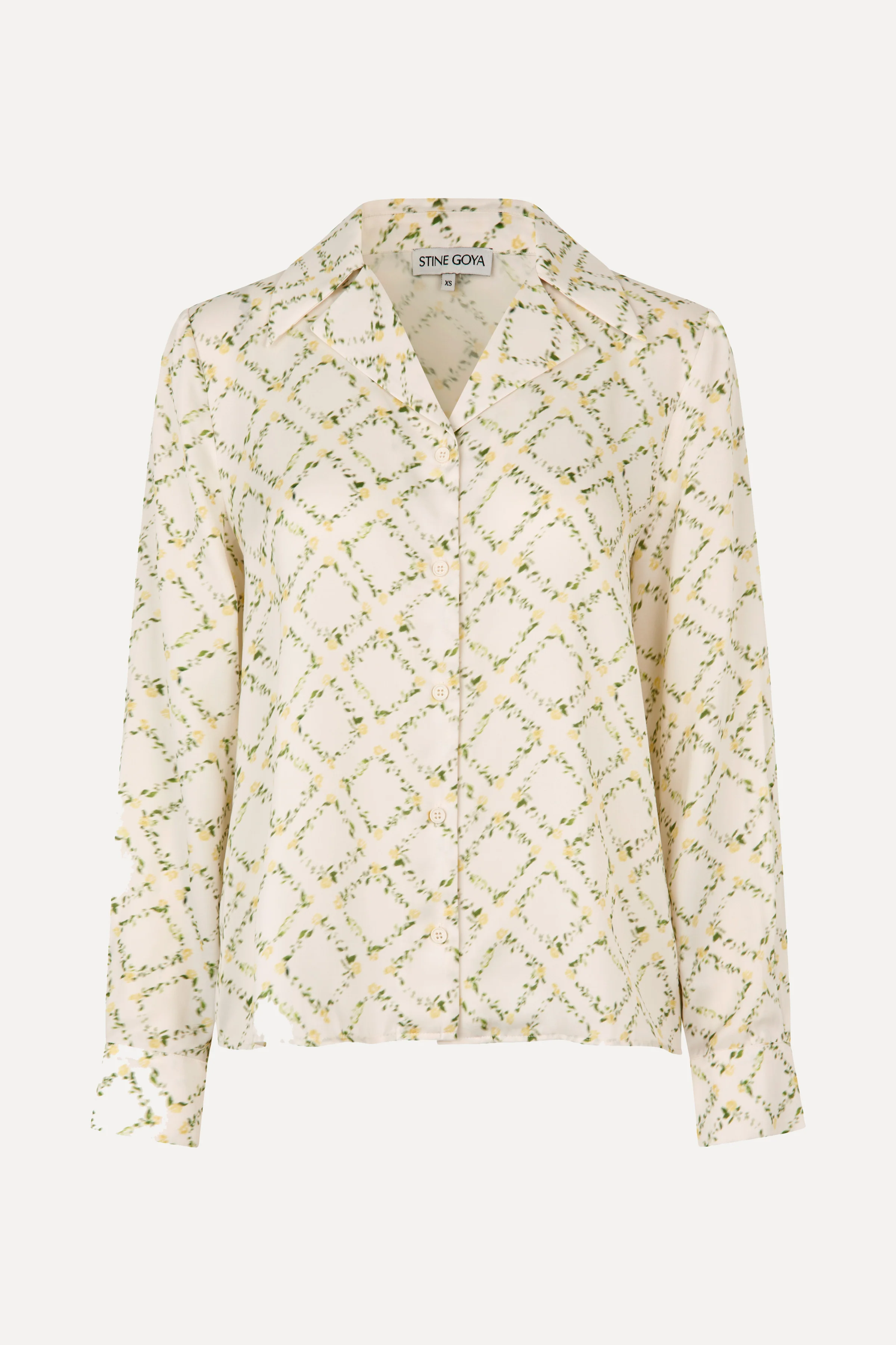 Wide Point Collar Shirt - Sakura Check Yellow - Image 4