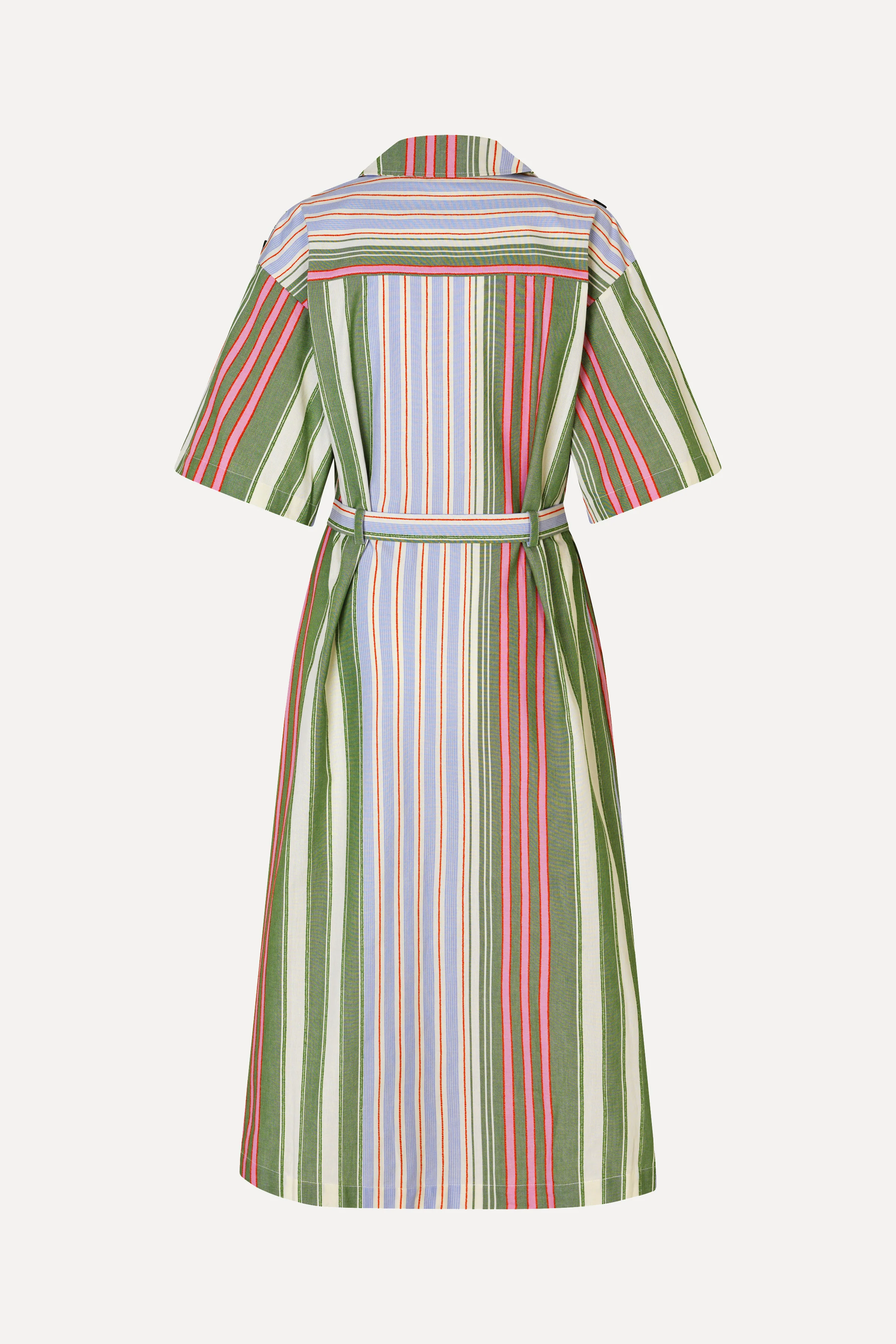 Workwear Midi Dress - Forest Stripe - Image 2