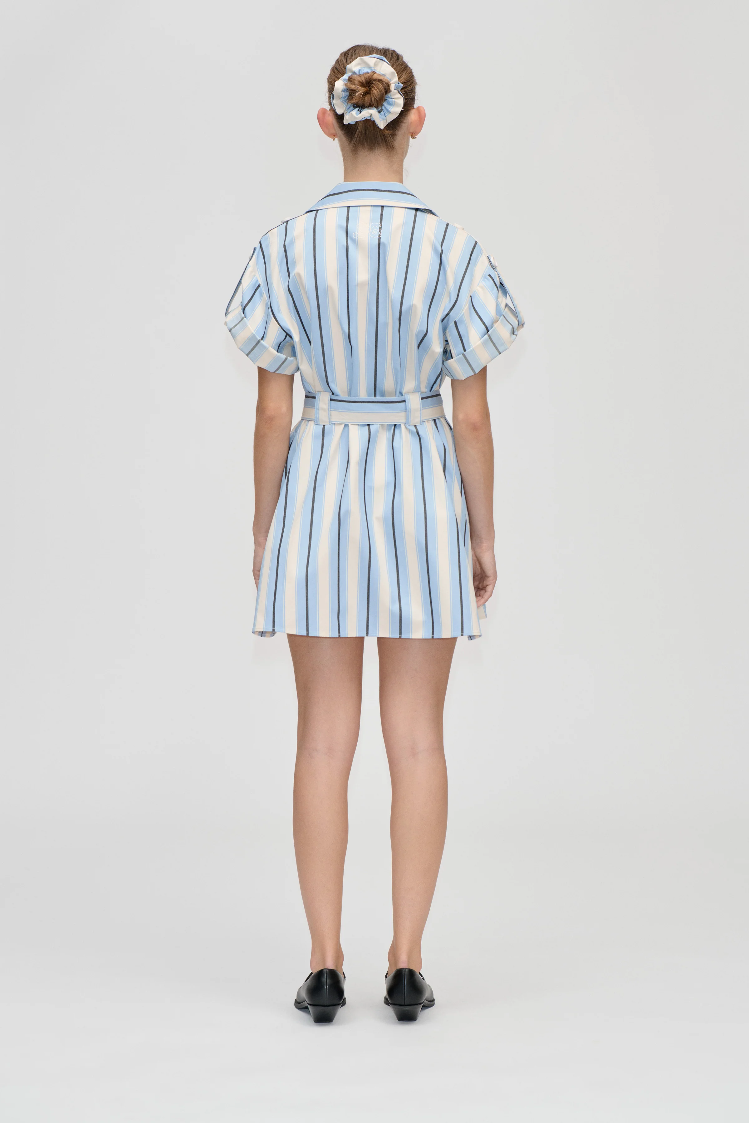 Workwear Short Dress - Lightwave Stripes - Image 2