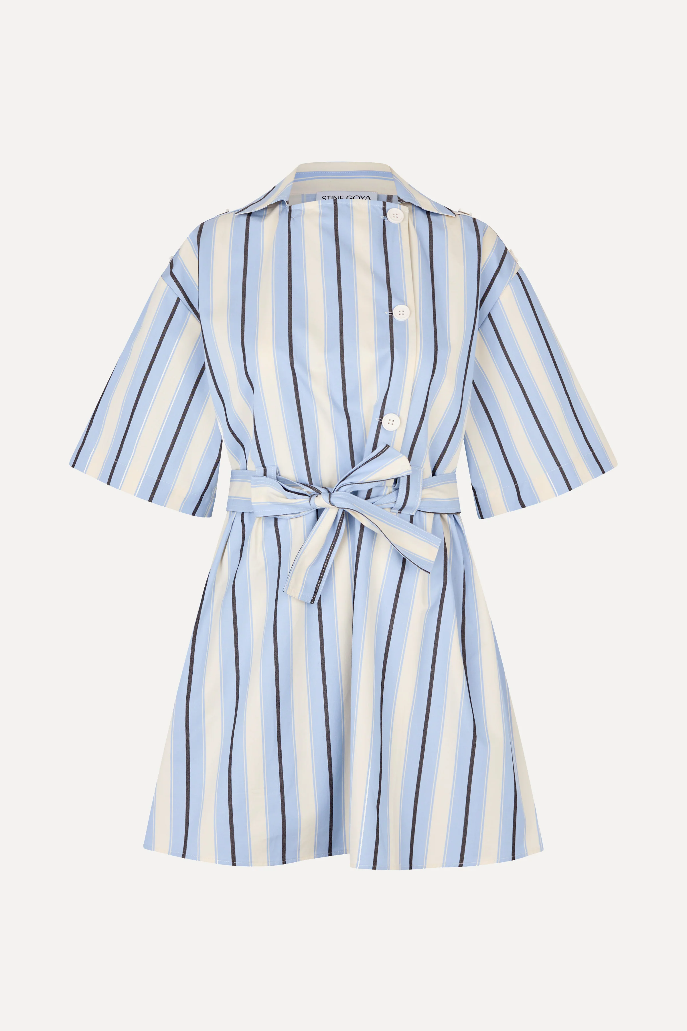 Workwear Short Dress - Lightwave Stripes - Image 4
